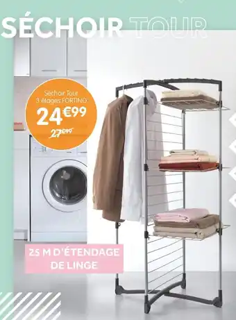 b&m Séchoir tour 3 étages fortino offre