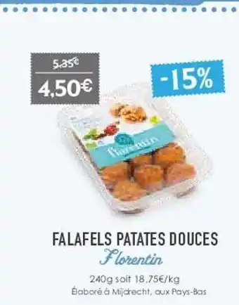 Falafels patates douces florentin