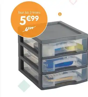 b&m Tour a6 3 tiroirs offre