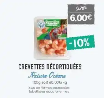 Naturalia Crevettes décortiquées nature océane offre