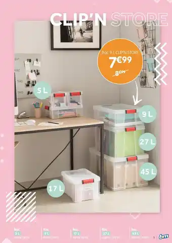 b&m Bac 9 l clip`n store offre