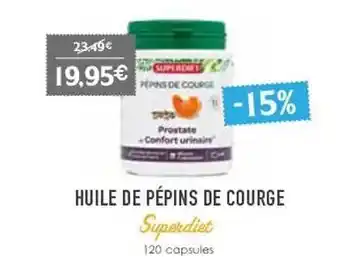 Naturalia Huile de péoins de courge superdiet offre