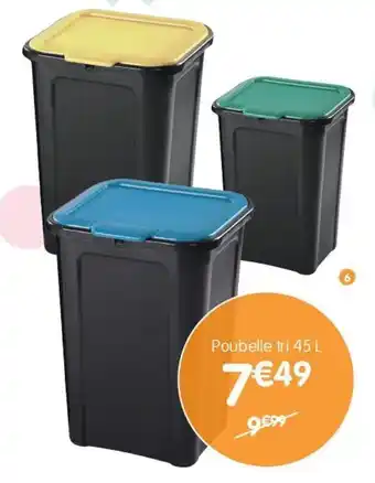 b&m Poubelle tri 45 l offre
