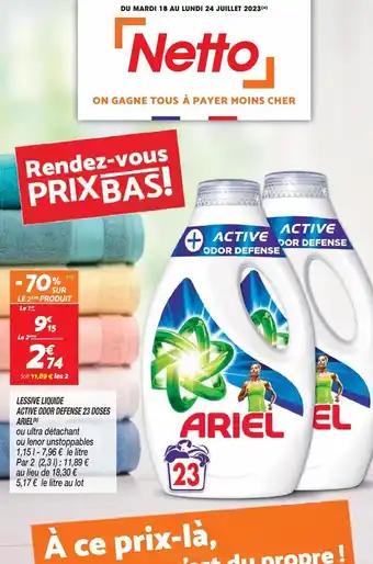 Netto Lessive liquide ariel offre