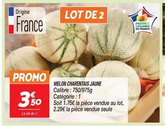 Netto Melon charentais jaune offre