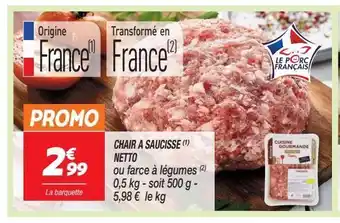 Netto Chair a saucisse netto offre