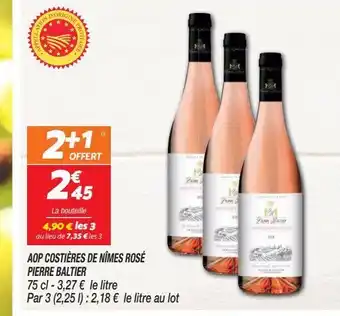Netto Aop costiéres de nimes rosé pierre baltier offre