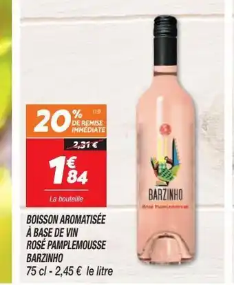 Netto Boisson aromatisée à base de vin rosé pamplemousse barzinho offre