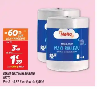 Netto Essuie tout maxi rouleau netto offre