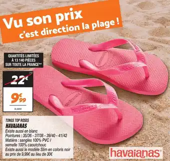 Tongs top roses havaianas