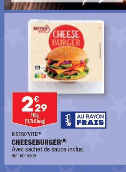 Promo CHEESEBURGER (D) chez ALDI