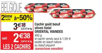 Cora x Carrefour Cachir Goût Bœuf Olives Halal offre