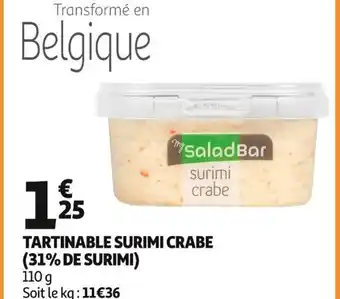 Auchan TARTINABLE SURIMI CRABE (31% DE SURIMI) offre