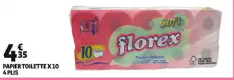 Auchan PAPIER TOILETTEX 10 4 PLIS offre