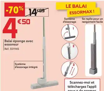 Gifi Balai éponge avec essoreur offre
