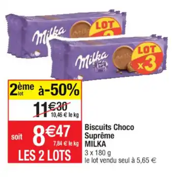 Cora x Carrefour Biscuits Choco Suprême offre