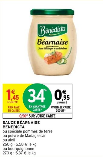 Intermarché Hyper SAUCE BÉARNAISE BENEDICTA offre