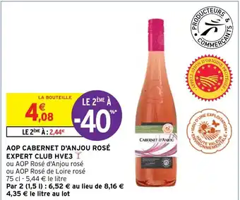 Intermarché Hyper AOP CABERNET D'ANJOU ROSÉ EXPERT CLUB HVE3 Y offre