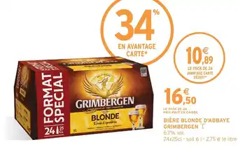Intermarché Hyper BIÈRE BLONDE D'ABBAYE GRIMBERGEN Y offre