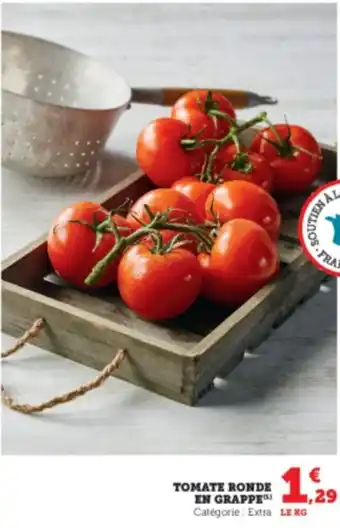 TOMATE RONDE EN GRAPPE Catégorie : Extra LE KG