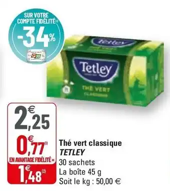Thé Vert Classique Tetley