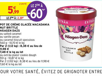 Intermarché Contact POT DE CRÈME GLACÉE MACADAMIA NUT BRITTLE HÄAGEN DAZS offre