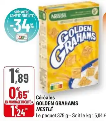 G20 Céréales Golden Grahams Nestlé offre
