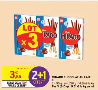 Intermarché Contact MIKADO CHOCOLAT AU LAIT LU offre