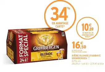 Intermarché Contact BIÈRE BLONDE D'ABBAYE GRIMBERGEN Y offre