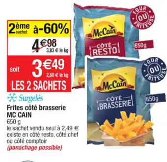 Cora x Carrefour Frites côté brasserie offre