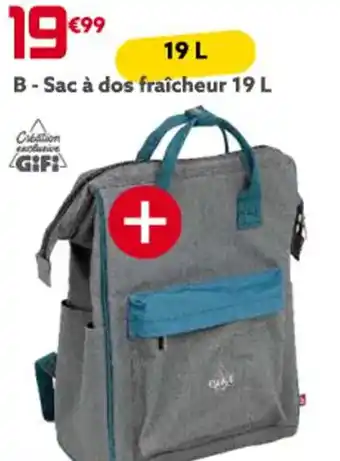 Gifi Sac à dos fraîcheur 19 L offre