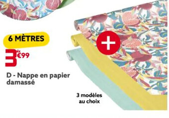 Gifi Nappe en papier damassé offre