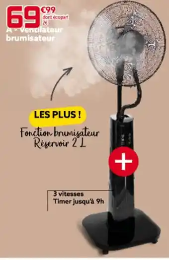 Gifi Ventilateur brumisateur offre
