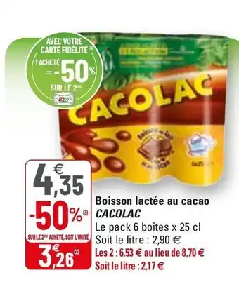 G20 Boisson Lactée Au Cacao offre