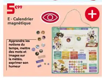 Gifi E - Calendrier magnétique offre
