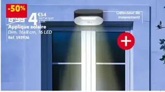 Gifi Applique solaire Dim. 16x8 cm, 16 LED Réf. 593936 offre