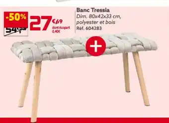 Gifi Banc Tressia Dim. 80x42x33 cm, offre