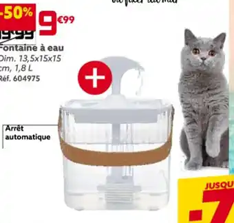 Gifi Fontaine à eau Dim. 13,5x15x15 cm, 1,8 L offre