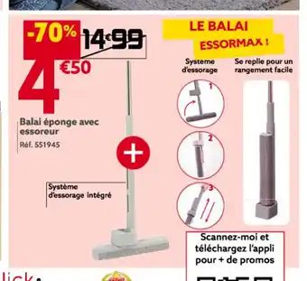 Gifi Balai éponge avec essoreur offre