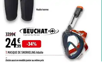 Intersport 7. MASQUE DE SNORKELING Adulte offre
