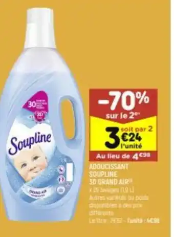Leader Price Adoucissant soupline offre