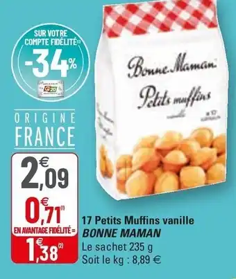 G20 17 Petits Muffins Vanille offre