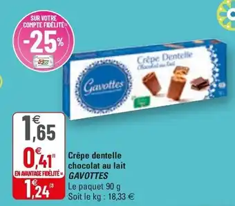 G20 Crêpe Dentelle Chocolat Au Lait offre