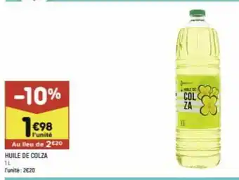 Leader Price HUILE DE COLZA offre
