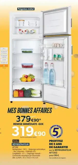 Proxi Confort Amica RÉFRIGÉRATEUR offre