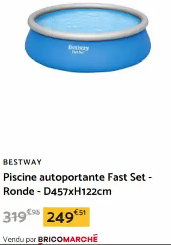 Bestway Piscine autoportante Fast Set - Ronde - D457xH122cm