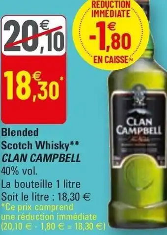 G20 Blended Scotch Whisky** Clan Campbell offre