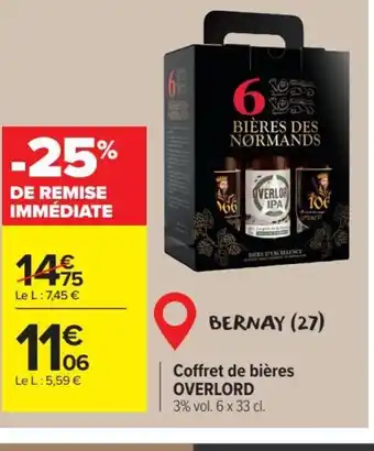 Carrefour Market Coffret de bières OVERLORD 3% vol. 6 x 33 cl. offre