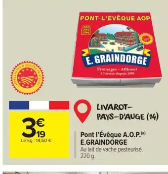 Pont l'Évêque A.O.P.(a) E.GRAINDORGE