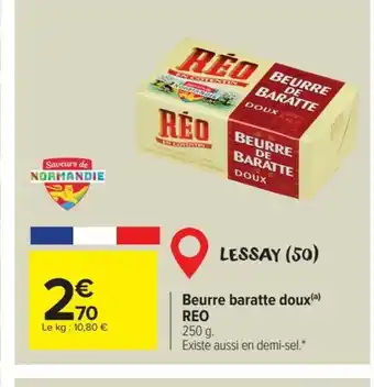 Carrefour Market Beurre baratte doux(a) offre